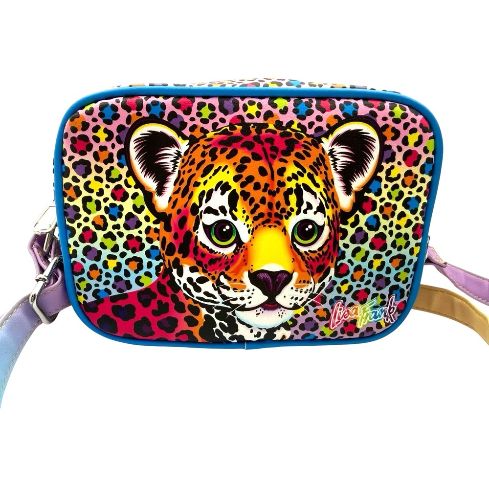 Loungefly Lisa Frank Hunter Rainbow Leopard Camera Crossbody Bag Hot Topic Purse - Picture 3 of 13